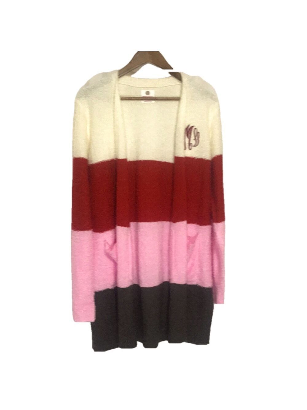 NWOT Marley Lilly Monogrammed Cardigan Sz S/M